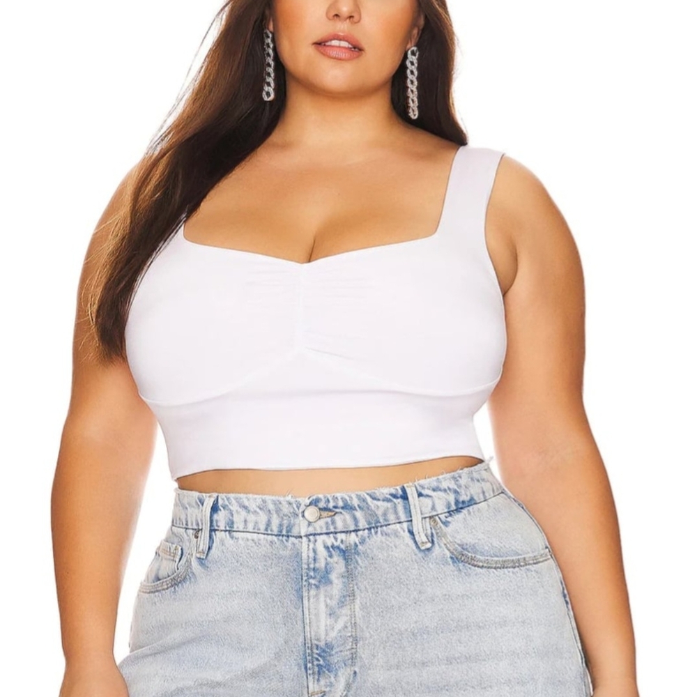 Remi x Revolve White Cropped Tank Top